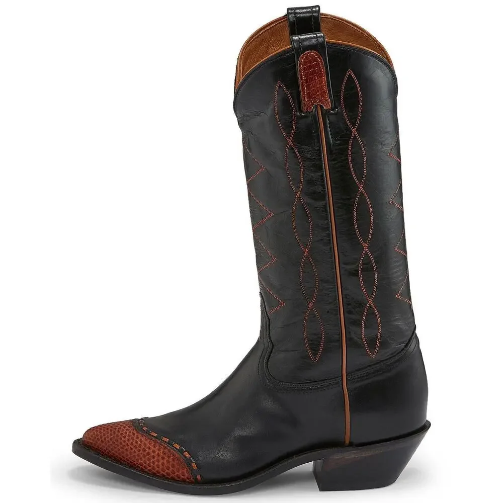 NEW Tony Lama Emilia Black Western Boot Snip Toe Leather‎ Cowgirl Cowboy Classic